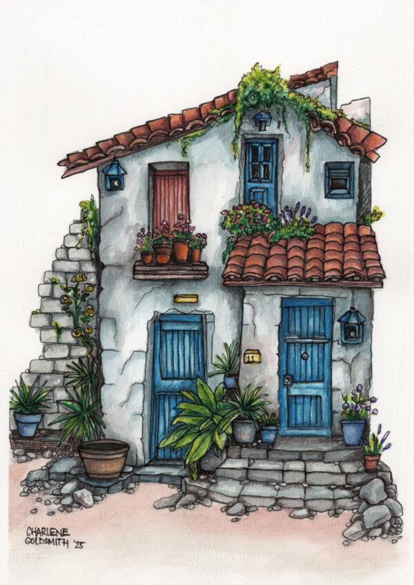 Villa with Cobbled steps